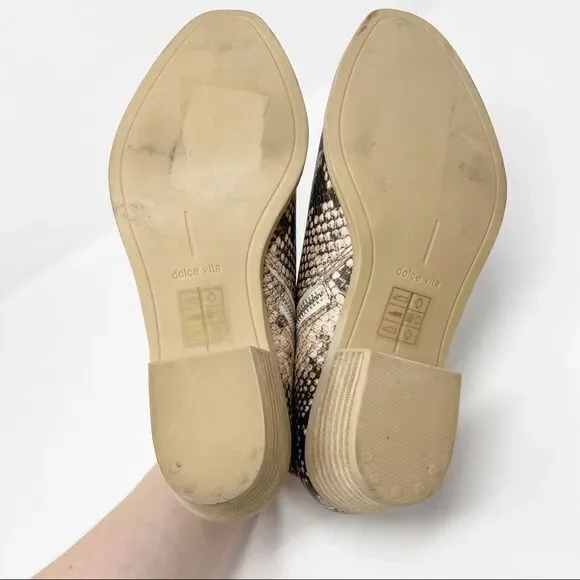 Dolce Vita Snake Grey Embossed Booties Size 6.5 - Picture 7 of 8